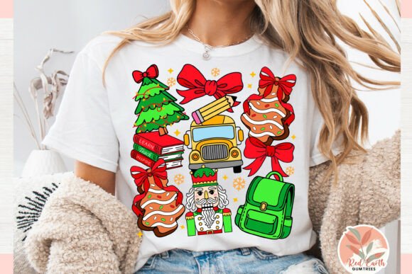 A Preppy Christmas Design for Cute Teacher Graphics & T-Shirt Projects