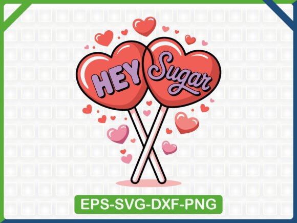 Cute Valentine Lollipop Clipart: Stitch-Worthy Sweetness