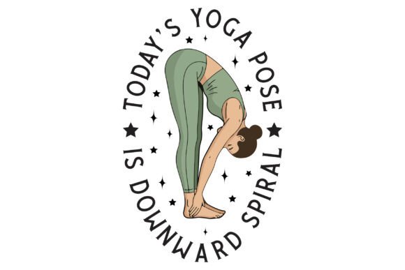 Downward Spiral Yoga SVG Graphics & T-Shirt Designs