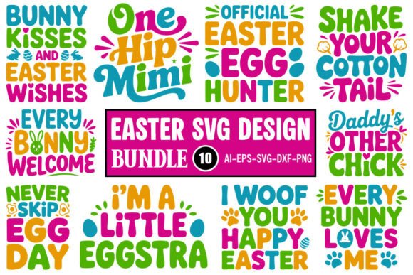 Easter SVG T‑Shirt Design Graphics Bundle