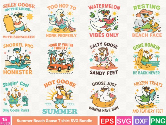 Evaluating the Summer Beach Goose SVG Bundle for Embroidery