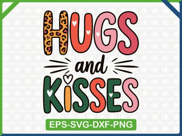 Hugs and Kisses Leopard SVG: Graphics for T-Shirt Designs