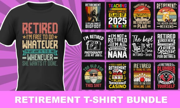 Retirement T-Shirt Design Bundle: T-Shirt Graphics Review