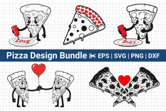 Valentine's Day Pizza SVG: Graphics for T-Shirt Designs