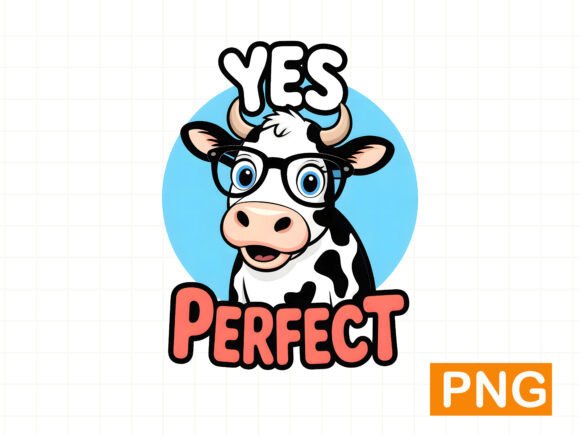 Yes, I Am Perfect Funny Cow T-Shirt Graphics & Designs